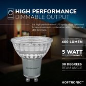 GU10 LED spot 5 Watt Dimbaar 6000K daglicht wit (vervangt 50W)