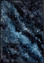 Poster van bewolkte sterrennacht - 50x70 cm