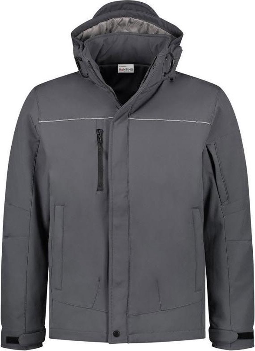 Santino Stockholm Softshell stretch Fit (310g/m2) - Antraciet - S