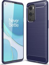 OnePlus 9 Pro Hoesje - Mobigear - Brushed Slim Serie - TPU Backcover - Blauw - Hoesje Geschikt Voor OnePlus 9 Pro