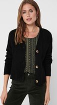 Only Vest Onlcarol L/s Cardigan Knt Noos 15196734 Black Dames Maat - S