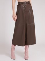 Guess Enrica - Broek - Culotte - Faux Leather - Bruin