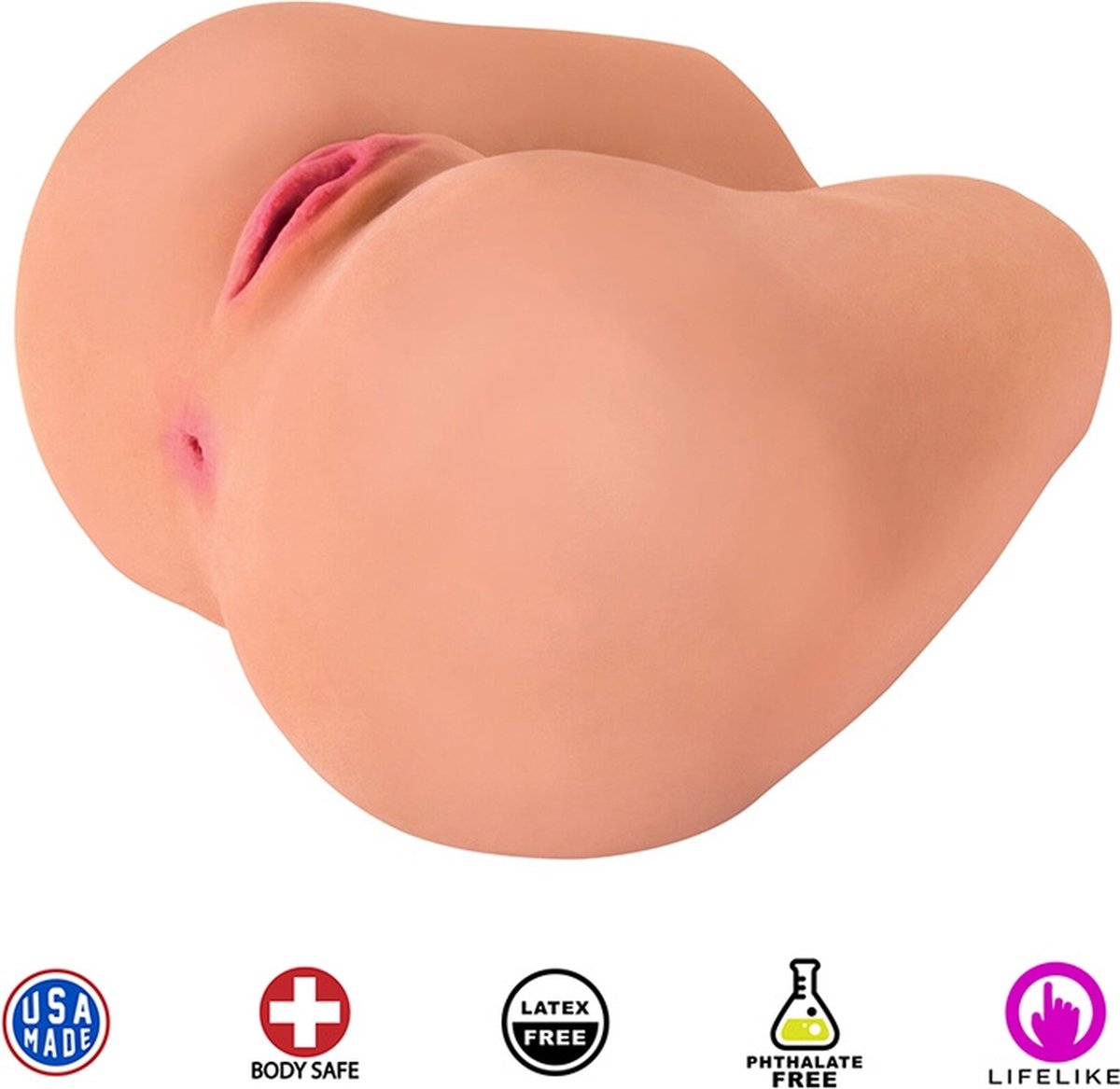 Goedkoopste Curve Toys Maddie - Vibrerende Kont Missionaris Masturbator vanilla