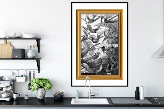 Cadre photo avec affiche - Oeuvre d'art - Peintre - Cadres - Or - 80x120 cm - Cadre pour affiche