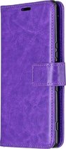 Sony Xperia 5 Hoesje - Mobigear - Wallet Serie - Kunstlederen Bookcase - Paars - Hoesje Geschikt Voor Sony Xperia 5