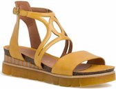 Marco Tozzi Dames Sandaaltje 2-2-28508-26 615 geel F-breedte Maat: 37 EU