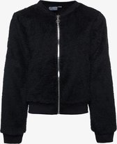 TwoDay Teddy bomber jas meisjes - Zwart - Maat 158