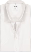 OLYMP Luxor comfort fit overhemd - korte mouw - AirCon wit - Strijkvrij - Boordmaat: 42