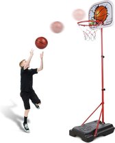 Basketbalpaal - Zinaps Kinder verstelbare basketbalhoepel, van 80 tot 170 cm met standaard, basketbalstandaard voor 3-12 jaar (WK 02132)
