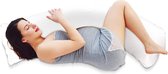 zwangerschapskussen - Zinaps Extra Comfortabele Side Sleeper Kussen - Premium Zwangerschap Kussen met Soft Oeko-Tex Cover en Bedrijf, Verstelbare Memory Foam Flakes Vulling - Modern Sleeping 