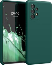 kwmobile telefoonhoesje geschikt voor Samsung Galaxy A52 / A52 5G / A52s 5G - Hoesje met siliconen coating - Smartphone case in turqoise-groen