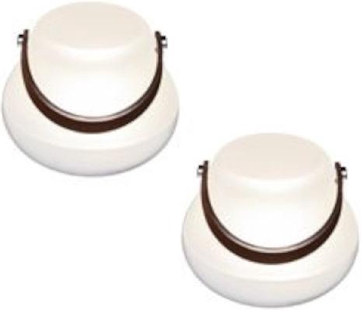 Nordic D'luxx Bloempot S - Met Verlichting - Hoogte 8 cm - Set van 2 Stuks - Wit