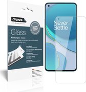 dipos I 2x Pantserfolie helder compatibel met OnePlus 8T Beschermfolie 9H screen-protector (expres kleiner dan het glas omdat het gebogen is)