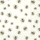 IHR - Lovely bees White - Papieren lunch servetten