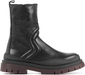 Cashott Vrouwen Leren     Enkellaarsjes / Laarzen / Damesschoenen 26093 - Zwart - Maat 40