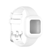 Voor Garmin Vivofit JR3 siliconen vervangende horlogeband in pure kleur (wit)