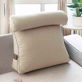 Grote Enkele Driehoek Rugleuning Kussen Ligstoel Lezen Kussen Vloer Zetel Sofa Nachtkastje Terug Hoofd Taille Ondersteuning Zwangere Vrouwen Beige