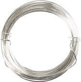 Verzilverd draad. verzilverd. dikte 0.4 mm. 20 m/ 1 rol
