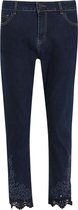 Cassis - Female - Broek met borduurwerk  - Donker denim