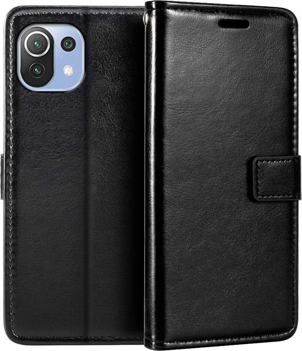 Bookcase Geschikt voor: Xiaomi Mi 11 Lite - Zwart - portemonee hoesje