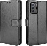 Voor Xiaomi Redmi Note 10 Pro 5G/Poco X3 GT Crazy Horse Textuur Horizontale Flip Lederen Case met Houder & Kaartsleuven & Lanyard (Zwart)