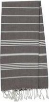 Kleine Hamamdoek Leyla Khaki - 100x50cm - dunne katoenen handdoek - sneldrogende saunahanddoek