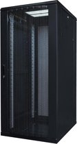 Alfaco 19-6037PP, 37U, 19'' Serverkast met stalen geperforeerde deuren, (BxDxH) 600x1000x1800mm, zwart