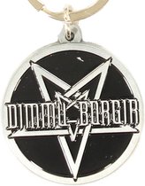 Dimmu Borgir Pentagram Metalen Die Cast Relief Logo Sleutelhanger Zilver/Zwart - Officiële Merchandise