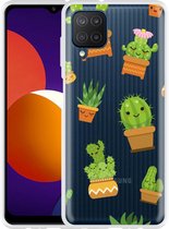 Hoesje Geschikt voor Samsung Galaxy M12 Happy Cactus