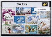 Zwanen – Luxe postzegel pakket (A6 formaat) : collectie van verschillende postzegels van zwanen – kan als ansichtkaart in een A6 envelop - authentiek cadeau - kado - geschenk - kaa
