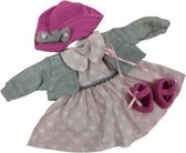 babypopkleding Llor√≥n meisjes textiel roze/grijs