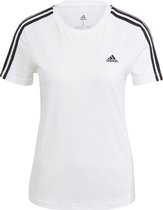 adidas Essentials Slim Shirt Dames - sportshirts - wit - maat M