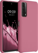 kwmobile telefoonhoesje voor Huawei P Smart (2021) - Hoesje met siliconen coating - Smartphone case in zoetroze