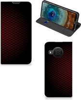 Telefoonhoesje met foto Nokia X20 | X10 Smart Cover Geruit Rood