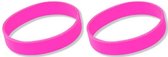 10x Siliconen armbandjes roze