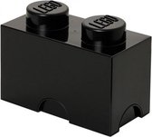 opbergsteen 2 noppen 25 x 18 cm polypropeen zwart
