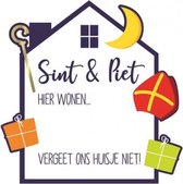 raambord Sint & Piet junior 50 cm papier wit