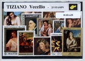 Tiziano Vecellio – Luxe postzegel pakket (A6 formaat) : collectie van 25 verschillende postzegels van Tiziano Vecellio – kan als ansichtkaart in een A6 envelop - authentiek cadeau