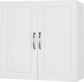 Keukenkast - Zinaps FRG231-W Wall Cupboard met twee deuren Badkamerkast Keukenkast Geneeskunde Kabinet Wit Wht Ca. 60 x 60 x 30 cm.- (WK 02127)