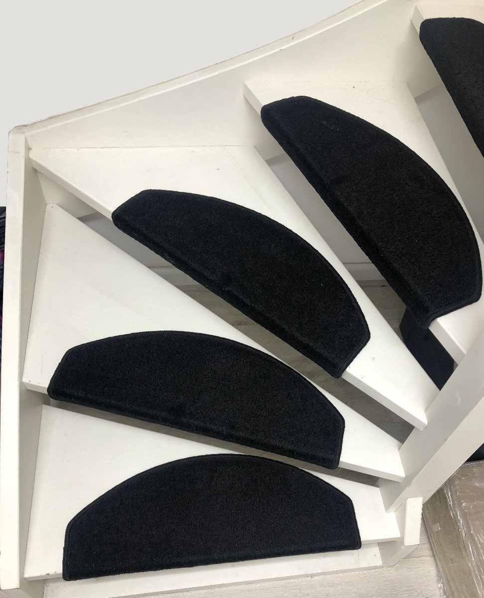 Trapmatten Twist- 56 x 20 cm- Zwart- 15 stuks