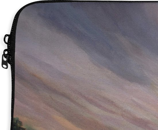 Housse ordinateur portable 17 pouces 41x32 cm - Peinture à l'huile - Housse Macbook & Laptop Peinture à l'huile Ferme - Housse ordinateur portable avec photo