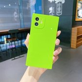 Effen kleur vierkant zacht TPU schokbestendig hoesje voor iPhone 11 Pro (grasgroen)