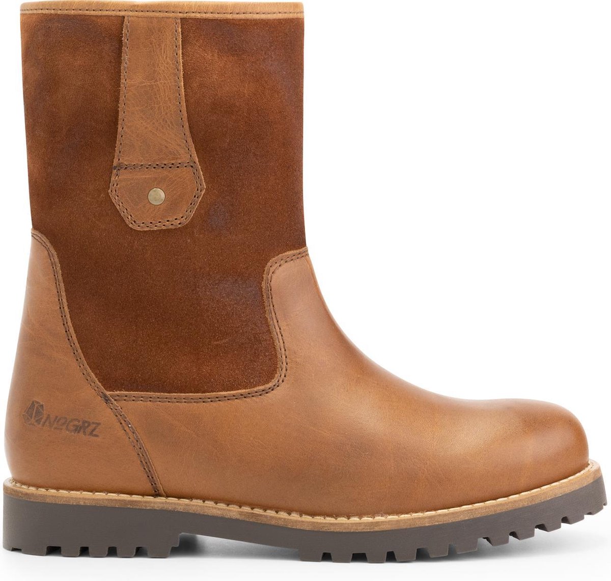 NoGRZ Dames outdoorlaarzen Wol gevoerd Cognac Bruin
