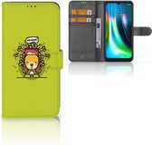 Smartphone Hoesje Motorola Moto G9 Play | E7 Plus Flipcover Doggy Biscuit