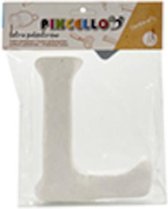 Pincello Decoratieletter L Junior 22 X 17 Cm Polystyreen Wit