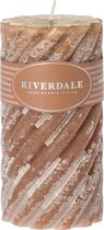 Riverdale - Geurkaars Swirl Rosewater & Lychee bruin 7.5x15cm - Bruin