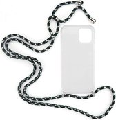 Shop4 - iPhone 13 Hoesje - Zachte Back Case TPU Siliconen met Koord Camouflage Groen