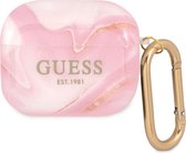 Guess Shiny Marmer AirPods 3 Case Roze