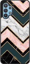 Samsung A32 5G hoesje - Marmer triangles | Samsung Galaxy A32 5G case | Hardcase backcover zwart