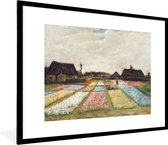 Fotolijst incl. Poster - Bollenvelden - Vincent van Gogh - 80x60 cm - Posterlijst
